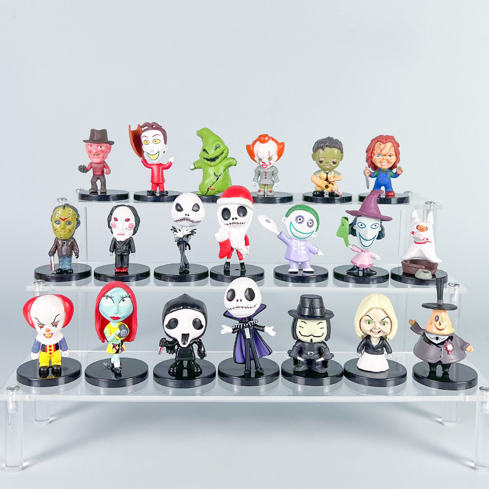 Night Horror Ghost Baby Chainsaw Chucky Ghost Bride Crow Clown Screaming Halloween Figure Anime