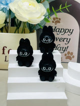 fluffy sitting labubu