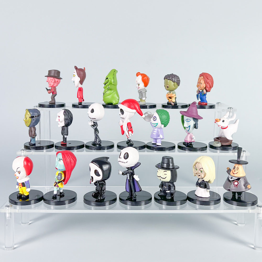Night Horror Ghost Baby Chainsaw Chucky Ghost Bride Crow Clown Screaming Halloween Figure Anime