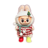 Only clothes are suitable for Labubu baby clothes, one, two and three generations labubu pendant, plush doll sweater, Christmas baby clothes.