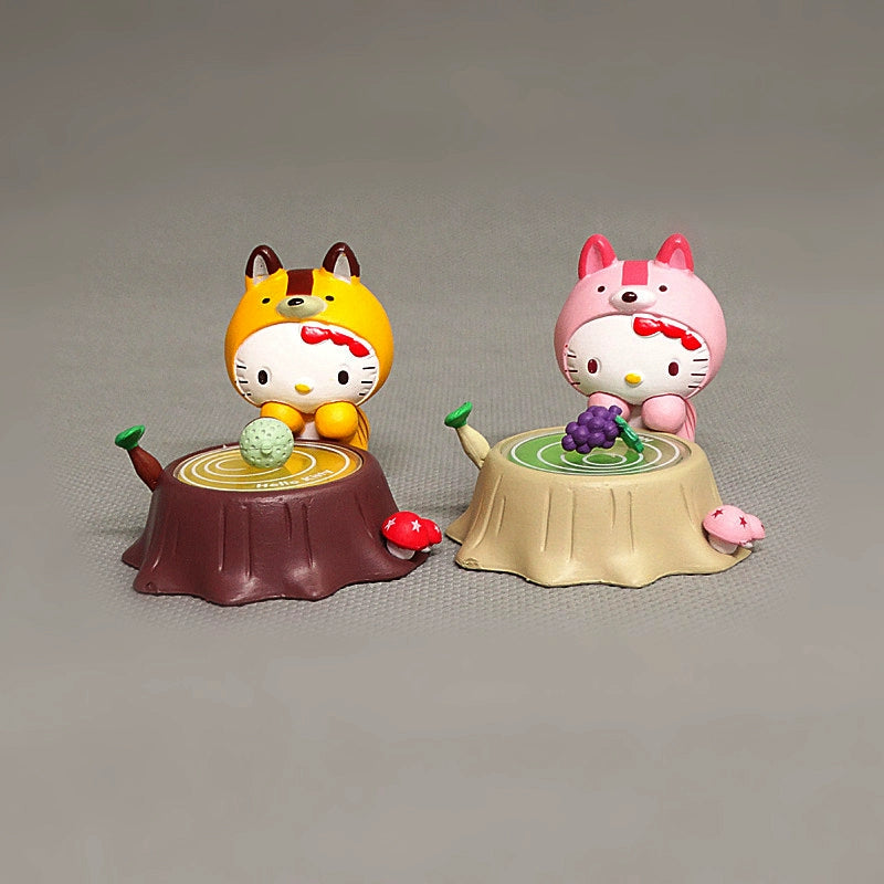 Doll moon forest kt cat, cat skating cute duck bathtub scene figure doll ornament