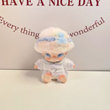 New Life Diary Series Baby Clothes Vinyl Plush Pendant Overalls