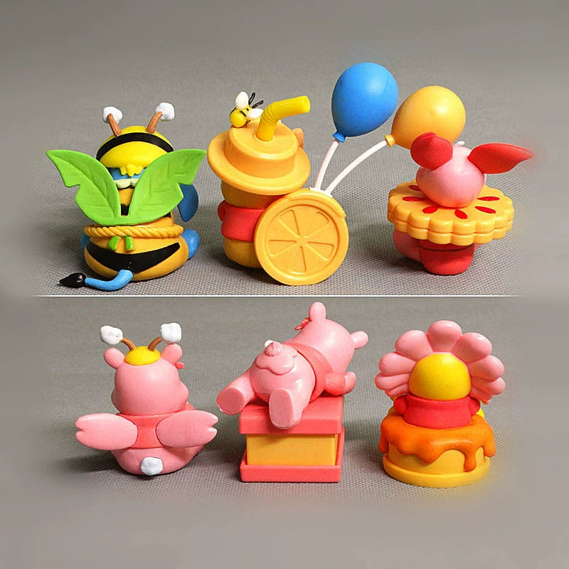 Cute Winnie the Pooh Pig Pierre Eeyore desktop figure doll model decorative ornament
