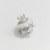 Heavy Industry Pearl Flower Crown Diamond Ball Soft Pottery Straight Hole Beads
