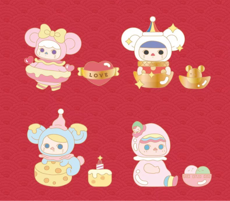 Baby Fat Mouse New Year's Series Badge