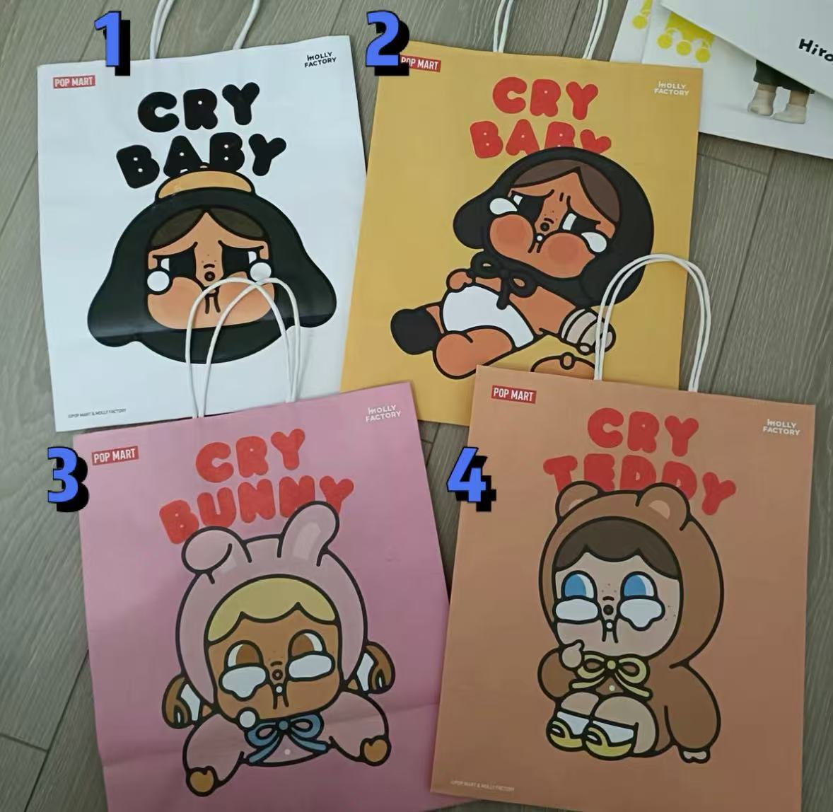 cryingbaby paper tote bag