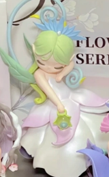Sleeping Flower Elf series figure ornament